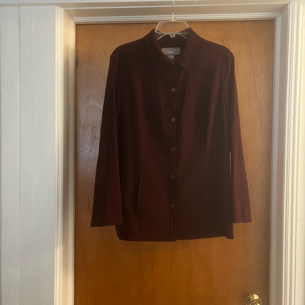 Norton McNaughton Petites Women’s Deep Burgundy 2 Piece Skirt Set